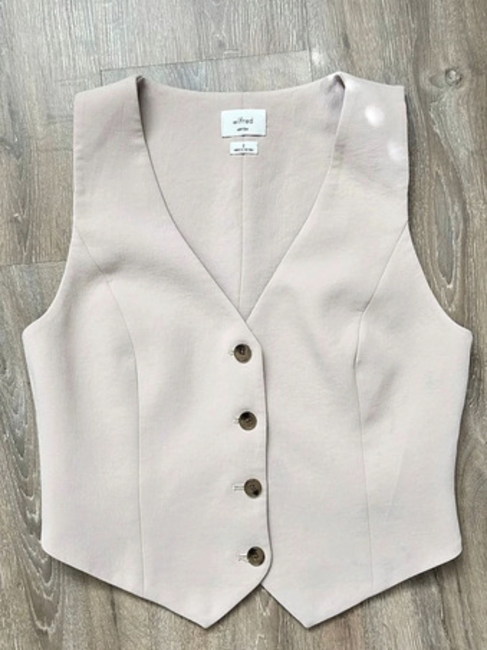 Wilfred Aria Vest V-Neck Button Front Vest in Pink Size 2